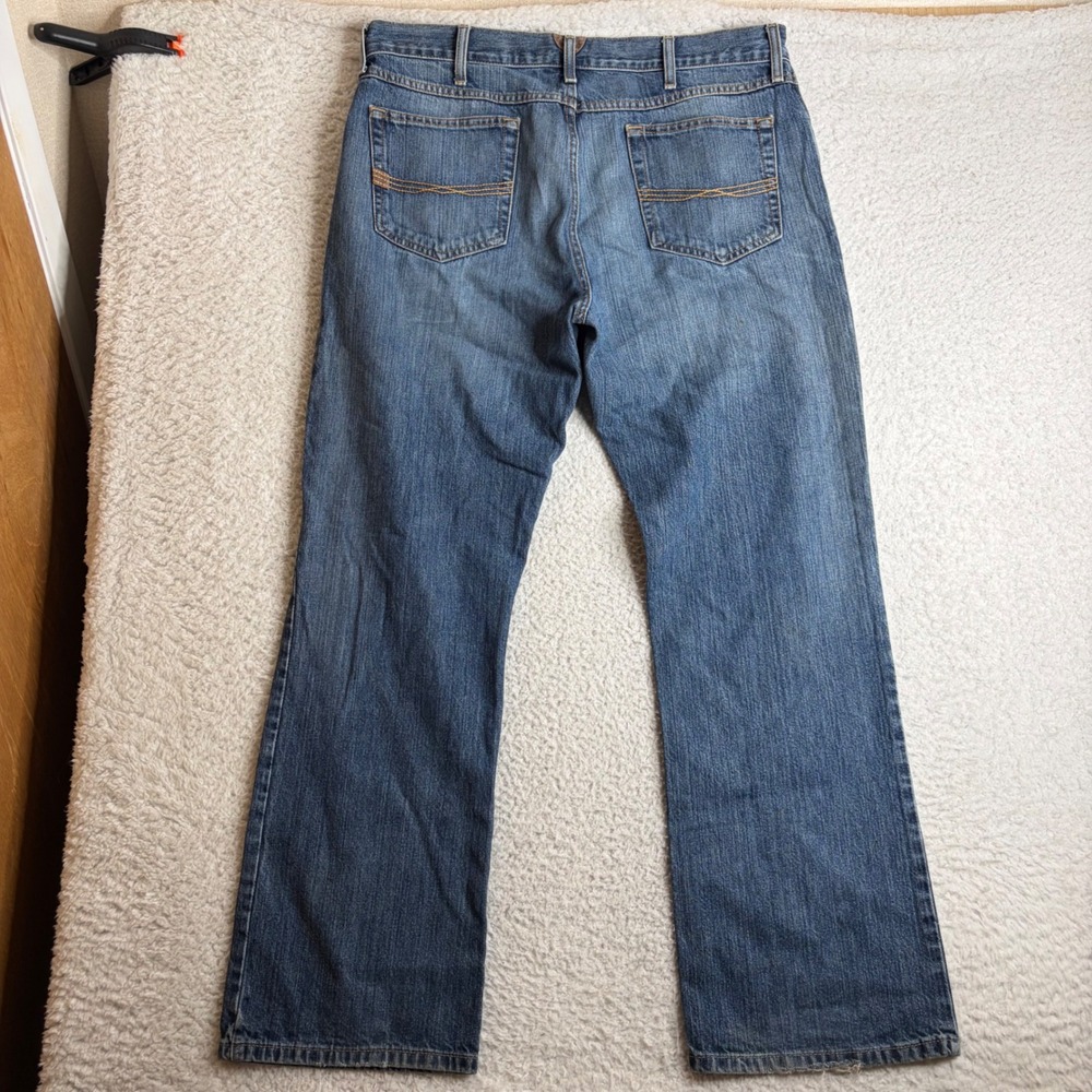 Ariat M4 Low Rise Boot Cut Jeans Mens 36x32 (38x32) Medium Wash Denim Workwear